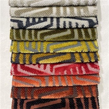 Tissu textile de maison jacquard à motif géométrique