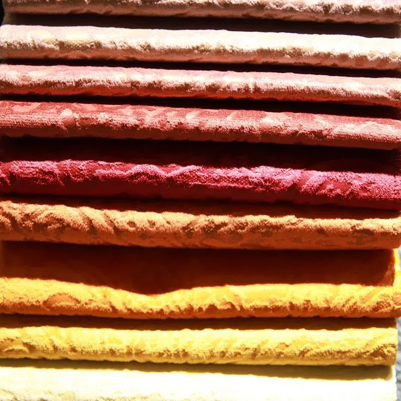Tissu gaufré velours